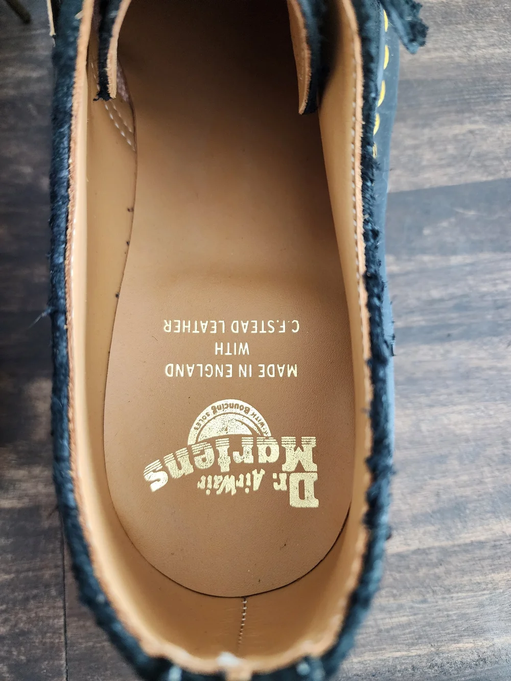 Dr. Martens 1461 Bex MIE C.F. Stead Tufted Suede Black Men's 10 New
